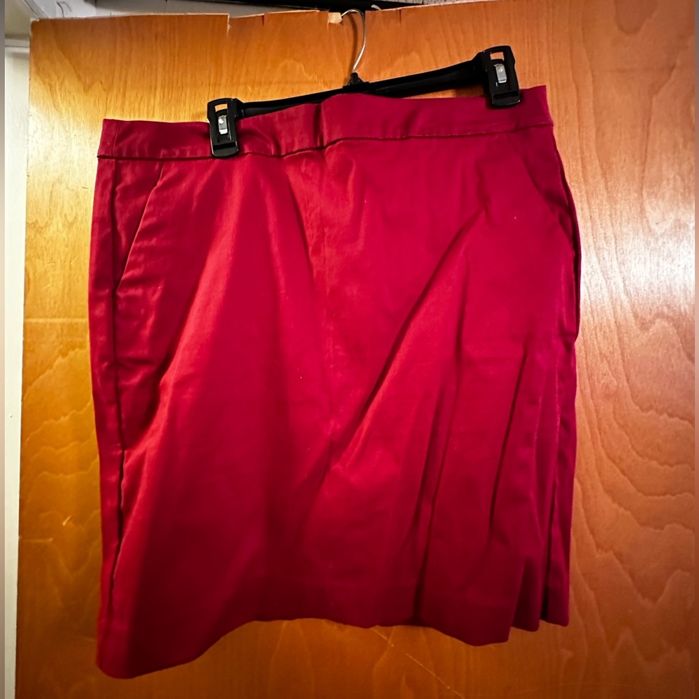 Dark red Tommy Hilfiger pencil skirt